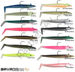 Savage gear Sandeel 12.5 cm 23 gr 2+1 Adet Suni Yem Blue Silver