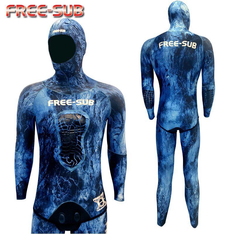 Free-Sub Demre 5mm Blue Desen Yamamoto 39 Avcı Elbise