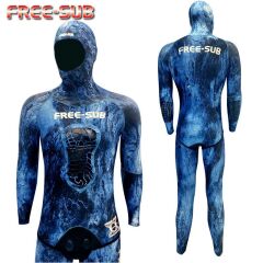 Free-Sub Demre 5mm Blue Desen Yamamoto 39 Avcı Elbise