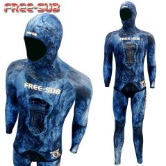 Free-Sub Demre 5mm Blue Desen Yamamoto 39 Avcı Elbise