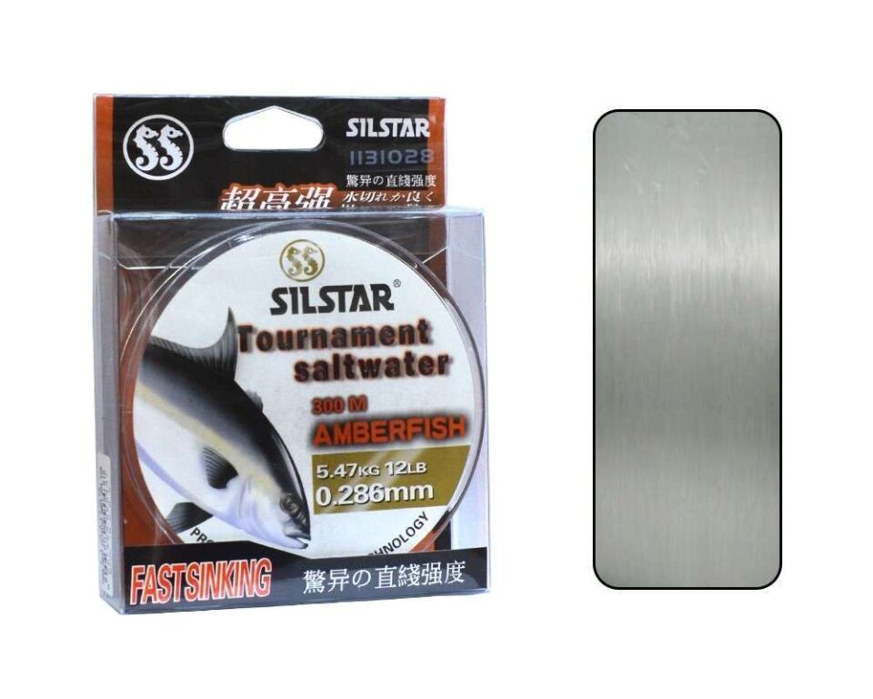 Silstar 1131 Salt Water Amberfish 300mt Monofilament Misina Su Gri Standart - 0.40 MM