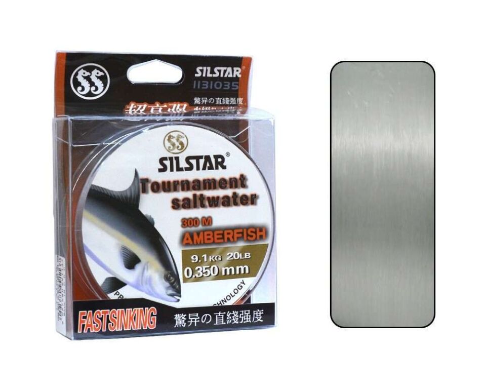 Silstar 1131 Salt Water Amberfish 300mt Monofilament Misina Su Gri Standart - 0.40 MM