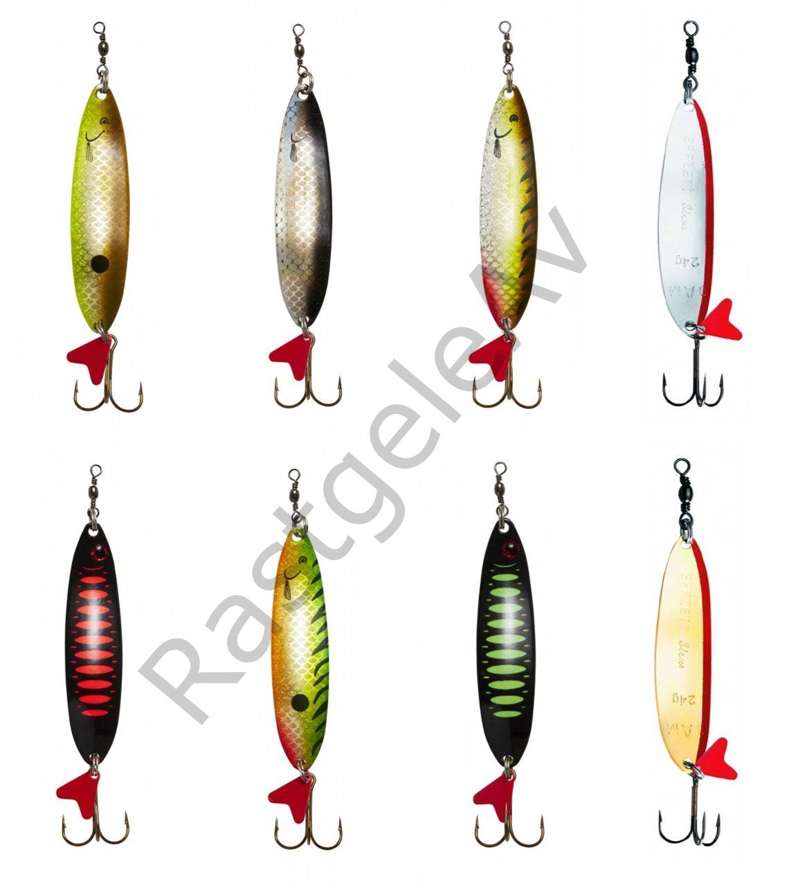 Dam Effzett Standard Spoon Slim 9.5 cm 32 gr Sinking Kaşık Fire Tiger UV