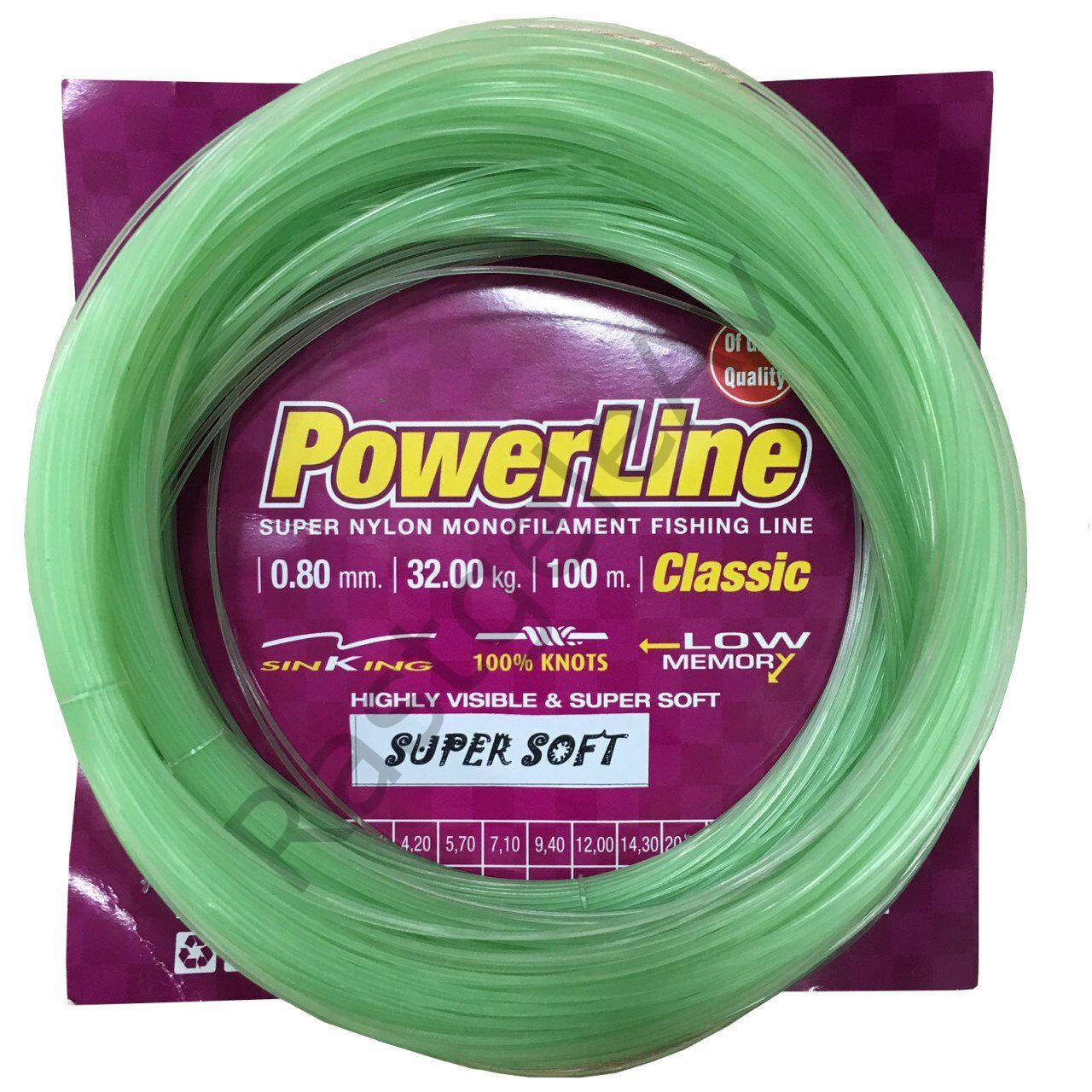 Powerline Soft Yeşil 100m Poşet Misina 1,50 mm