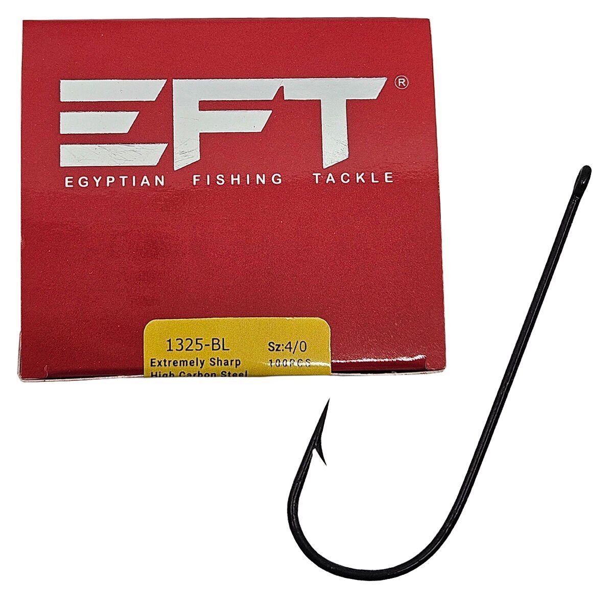EFT Hook 1325 Siyah Düz İğne 1/0