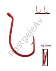 Youvella 1356 Delikli Tırnaklı Papağan Olta İğnesi 100'lü Kutu Red