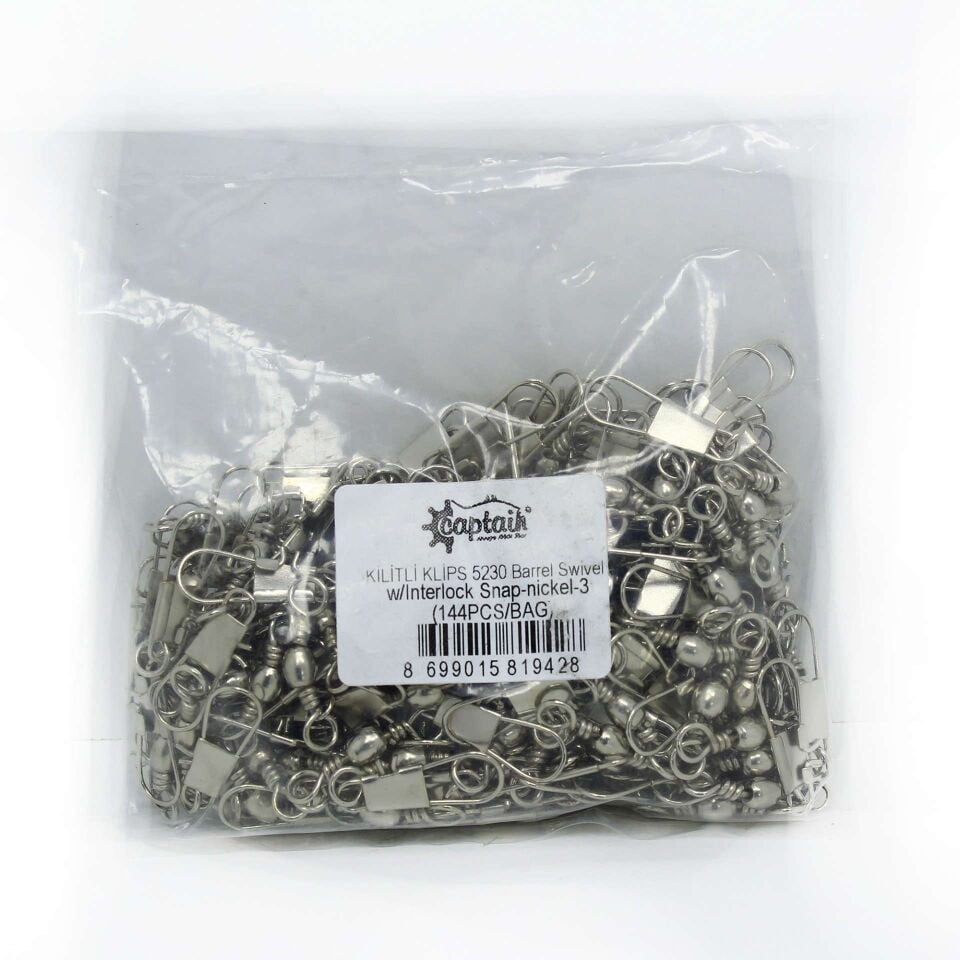 Captain 5230 Kilitli Klips 144lü Paket Nikel
