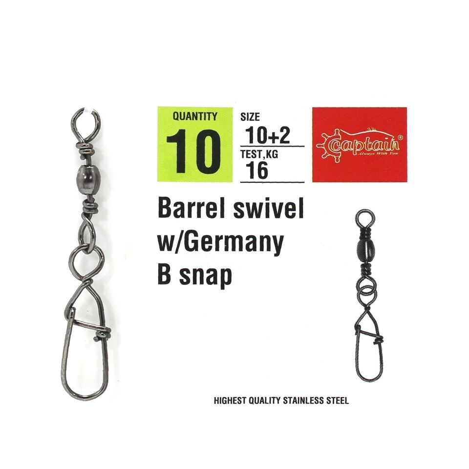 Captain 5022 Germany Klips 10lu Paket Black Nikel