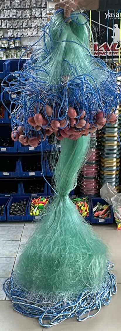 23mm Kalınlık 30mm Göz Açıklığı Gizli Kurşun-Fanyalı 100 Metre Hazır Ağ