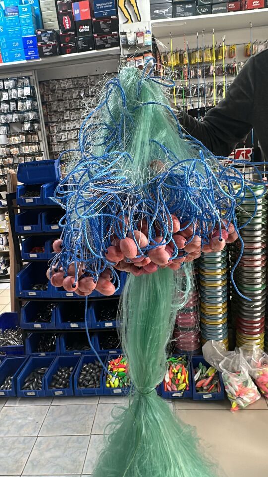 23mm Kalınlık 30mm Göz Açıklığı Gizli Kurşun-Fanyalı 100 Metre Hazır Ağ