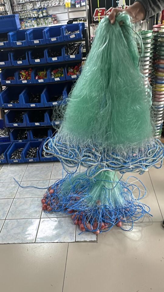 23mm Kalınlık 30mm Göz Açıklığı Gizli Kurşun-Fanyalı 100 Metre Hazır Ağ