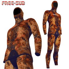 Free-Sub Ghost Brown Avcı Elbise 5mm Serbest Dalış Elbisesi