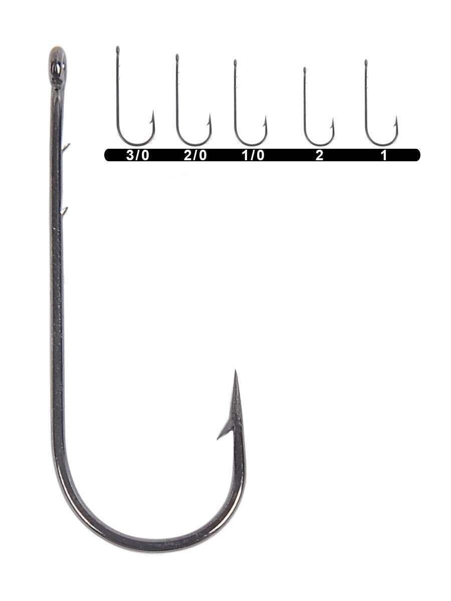 Youvella 1280 Uzun Pala Delikli Lüfer İğnesi 100lü Kutu Black Nikel