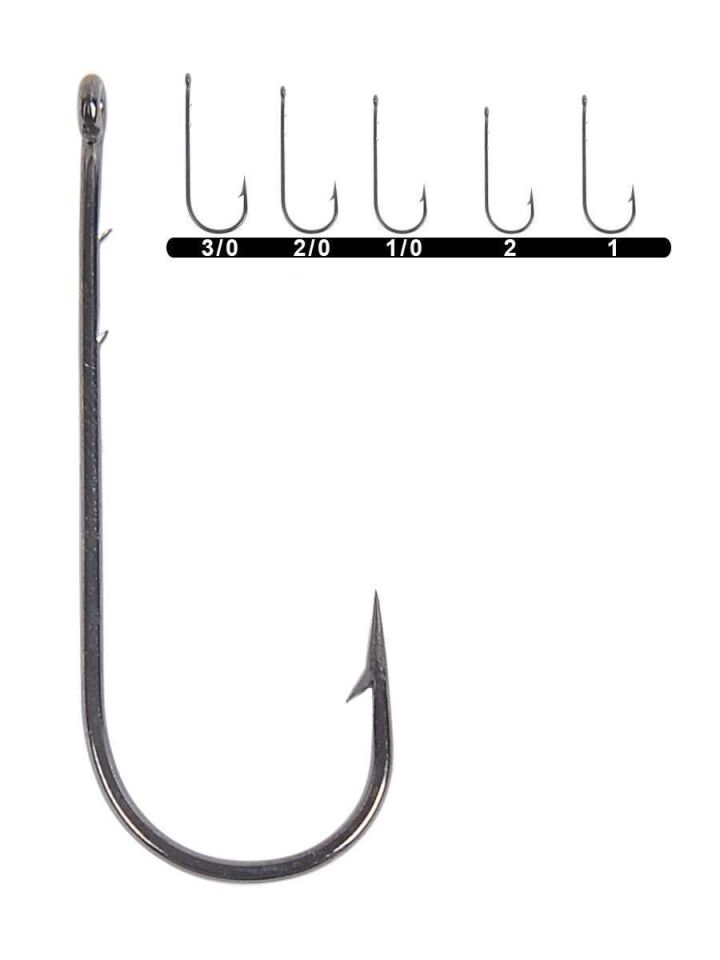 Youvella 1280 Uzun Pala Delikli Lüfer İğnesi 100lü Kutu Black Nikel