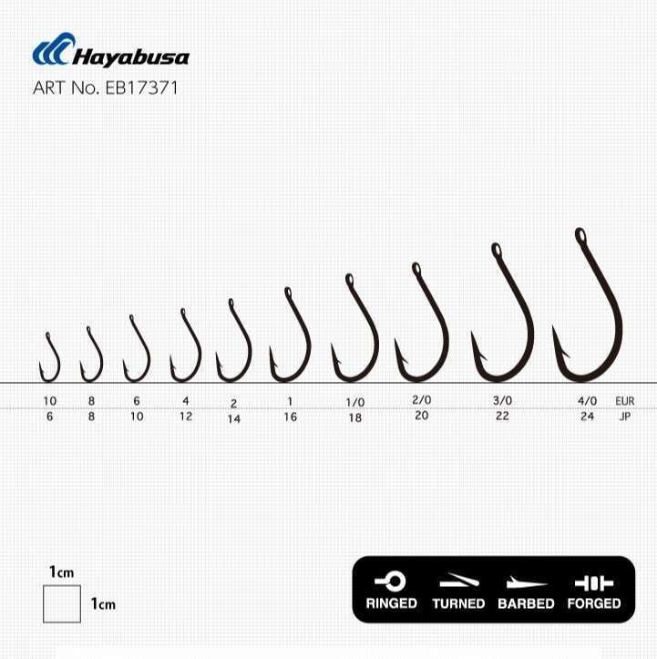 Hayabusa HMRS 173 Delikli Dövme Olta İğnesi 15li Paket Black Nikel