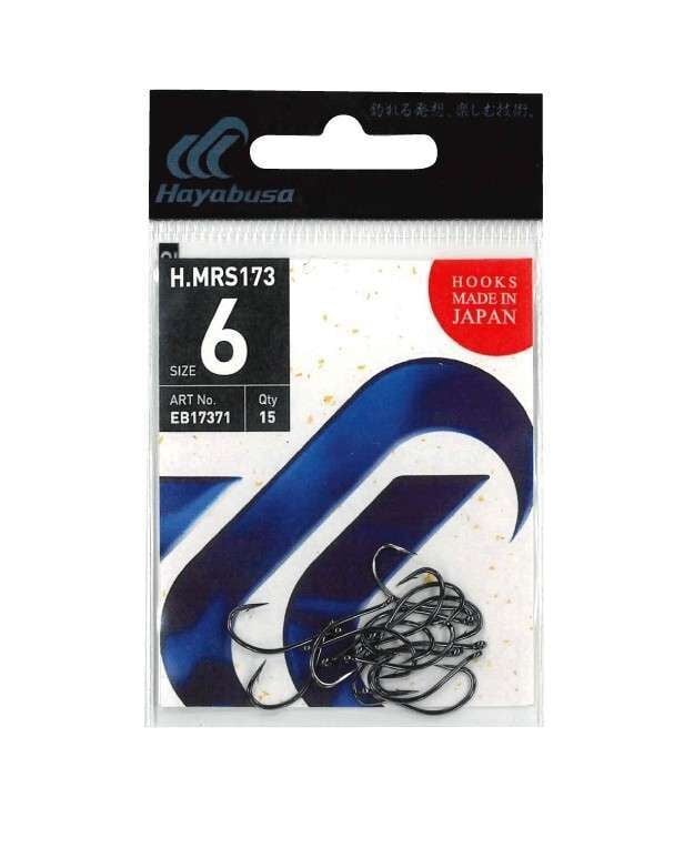 Hayabusa HMRS 173 Delikli Dövme Olta İğnesi 15li Paket Black Nikel