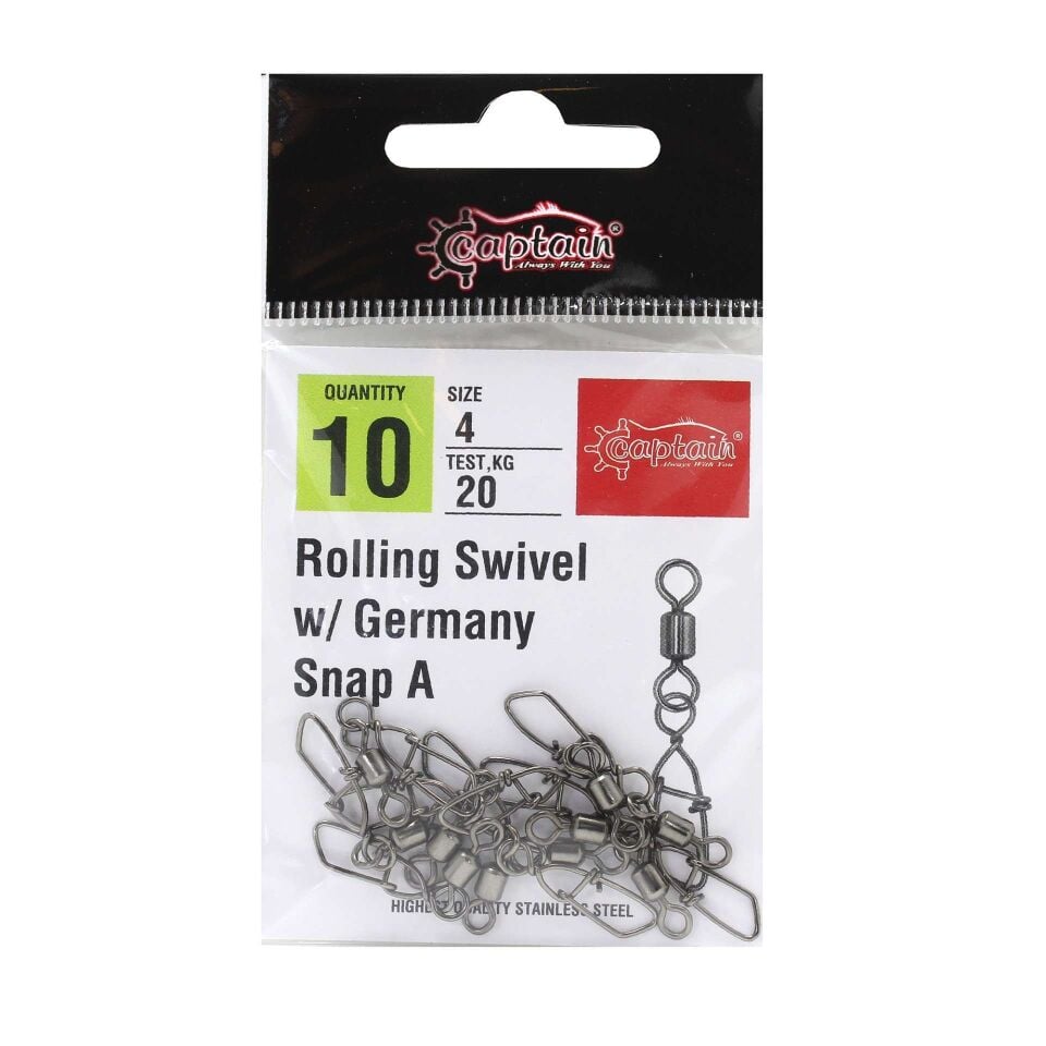 Captain 5036 Germany-A Klips 10lu Paket Black Nikel