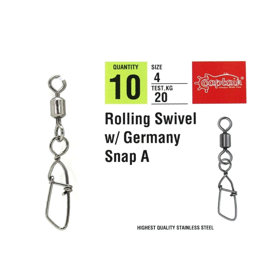 Captain 5036 Germany-A Klips 10lu Paket Black Nikel