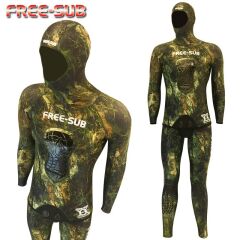 Free-Sub Kapadokya 9 mm Desen Yamamoto Kumaş Serbest Dalış elbisesi 9mm