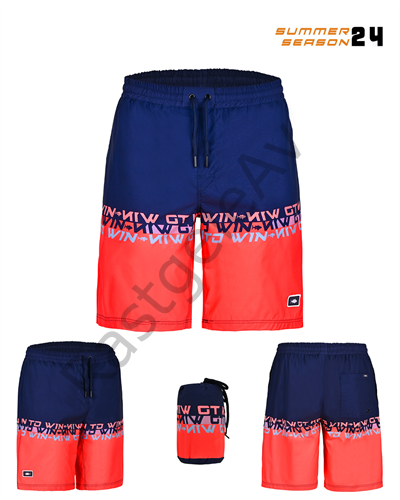 Fujin Pro Angler Board Short Mayo Scarlet Dark Navy