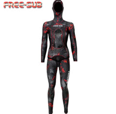 Free-Sub Troya 3mm Desen Yamamoto 39 Kadın Avcı Serbest Dalış Elbisesi