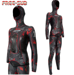 Free-Sub Troya 3mm Desen Yamamoto 39 Kadın Avcı Serbest Dalış Elbisesi