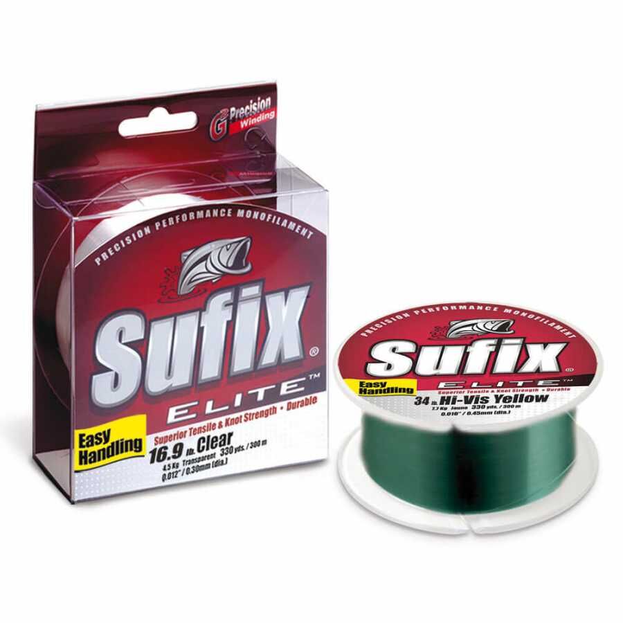 Sufix Elite Misina LOW VIS GREEN - 0.25MM - 300MT - 5.4KG