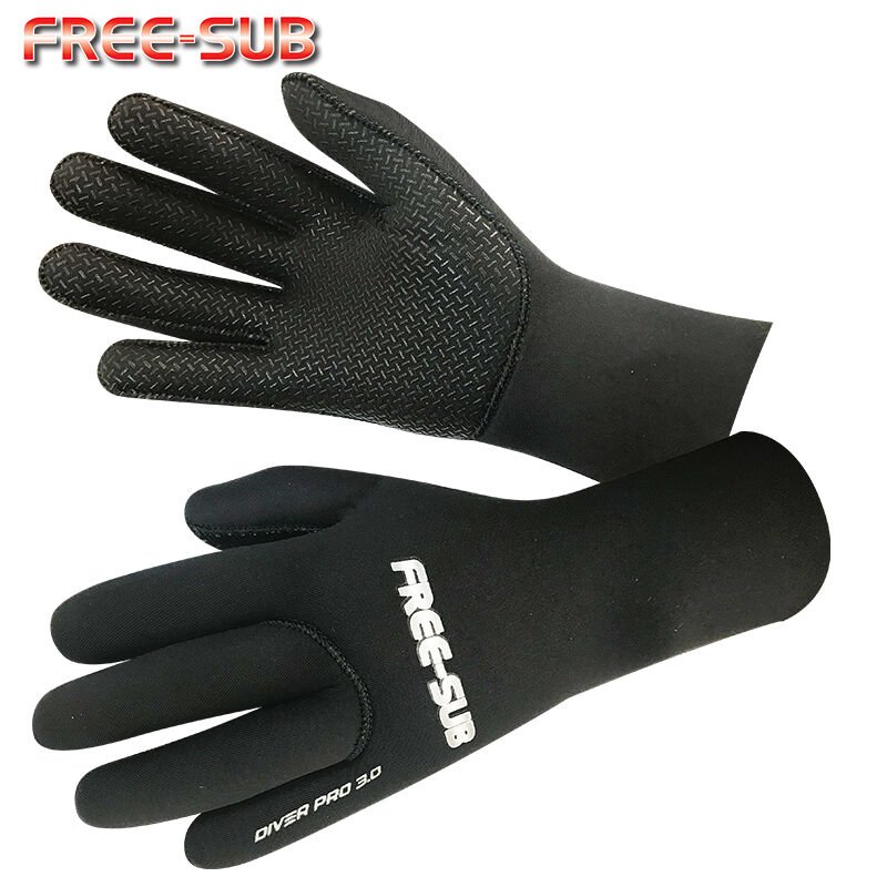 Free-Sub Diver Pro 3mm Black Neopren Dalış Eldiveni