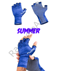 Fujin Pro Angler Summer Gloves Blue