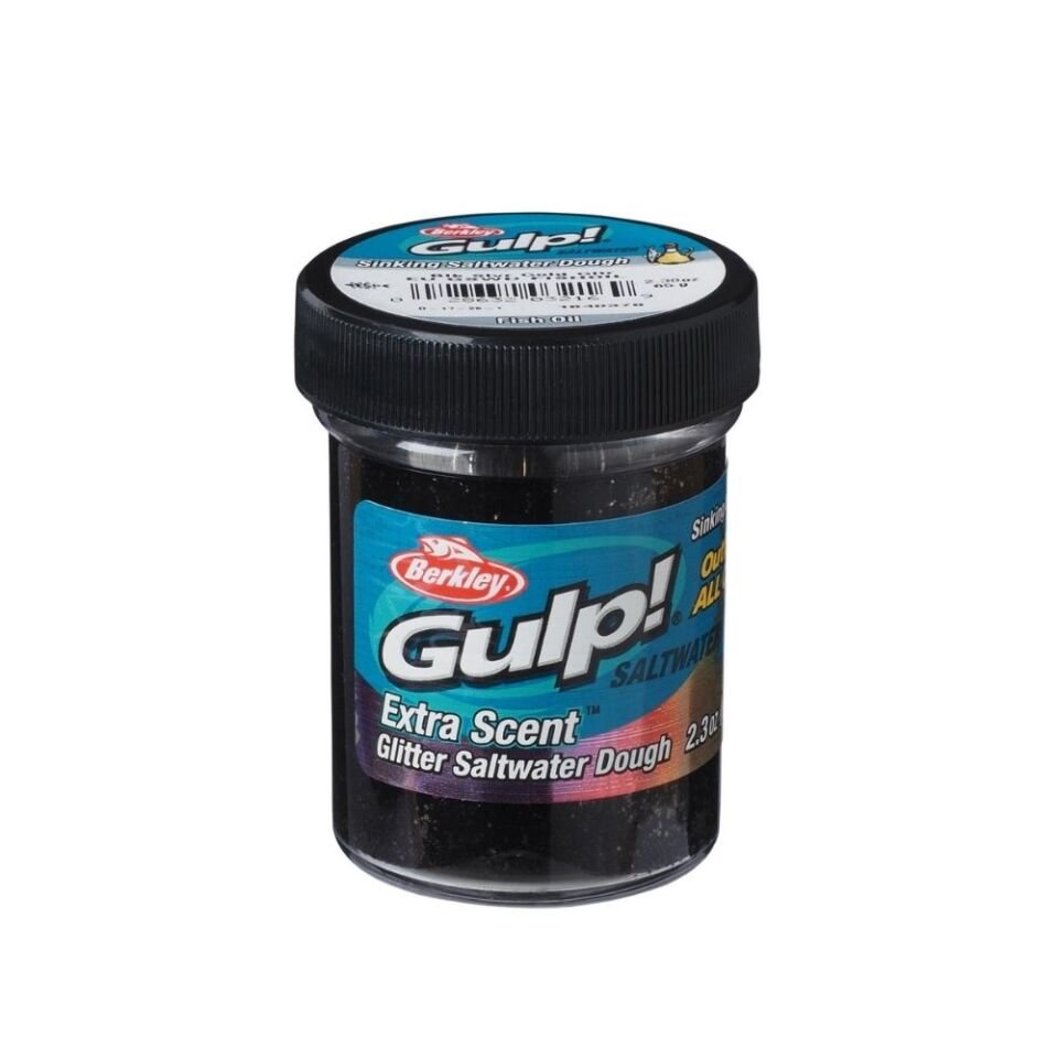 Berkley PowerBait Extra Scent Saltwater Hamur FISHOIL-BLACK SILVER - 50GR
