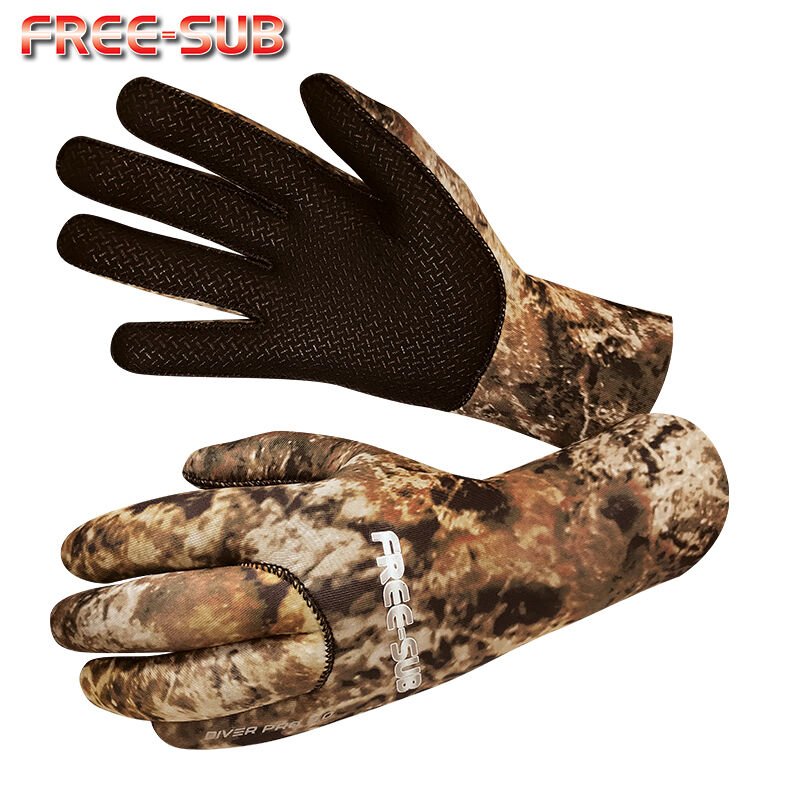 Free-Sub 3mm Diver Pro Expert Brown Dalış Eldiveni