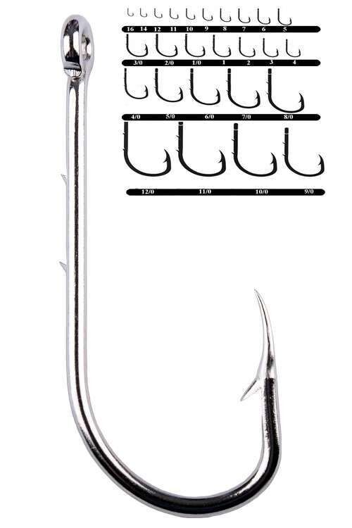 Youvella 1466 Delikli Tırnaklı Papağan Olta İğnesi 100lü Kutu Nikel