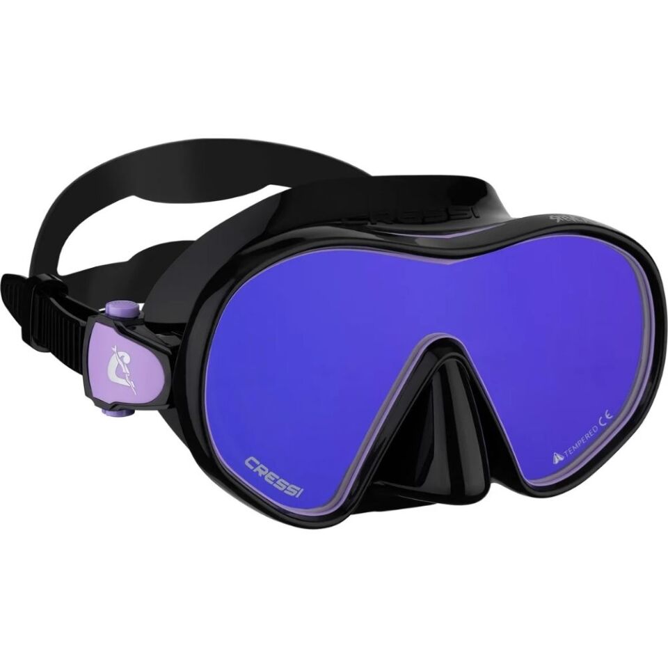 Cressi F-Dual Supernova Maske Şnorkel Seti BLACK/LILAC