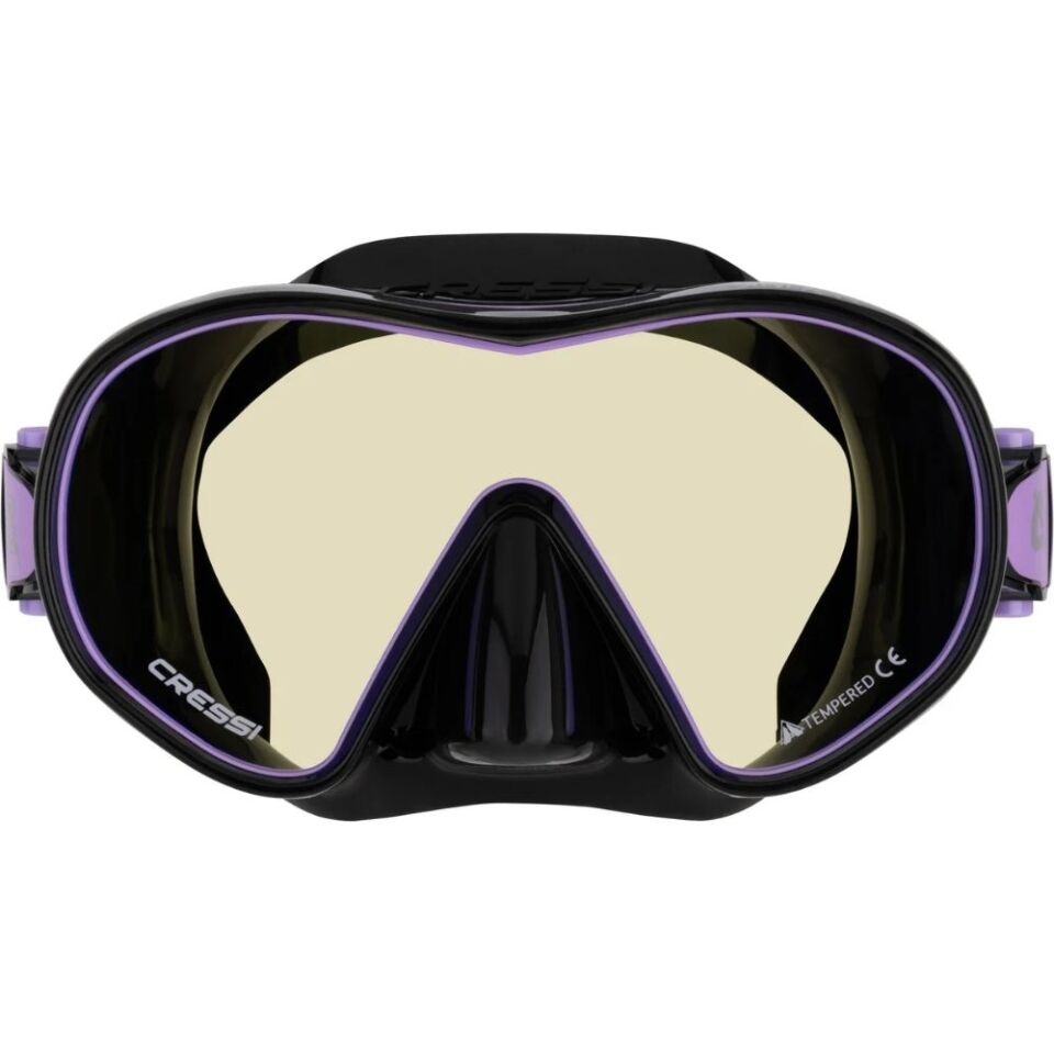Cressi F-Dual Supernova Maske Şnorkel Seti BLACK/LILAC