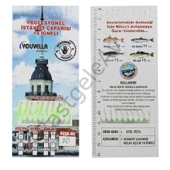 İstavrit Çaparisi UV-GLOW Simli 10 İğneli Kolay Açılan Çapari 0.15mm Beden x 0.25mm Köstek