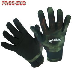 Free-Sub Güderi Camo (Amara) Dalış Eldiveni 3 mm