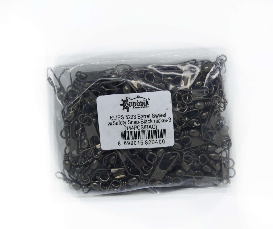 Captain 5223 Klips 144lü Paket Black Nikel