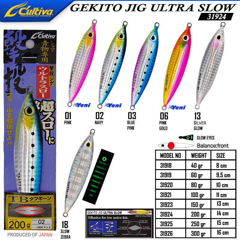 Cultiva 31924 Gekito Jig Ultra Slow 200g 14cm
