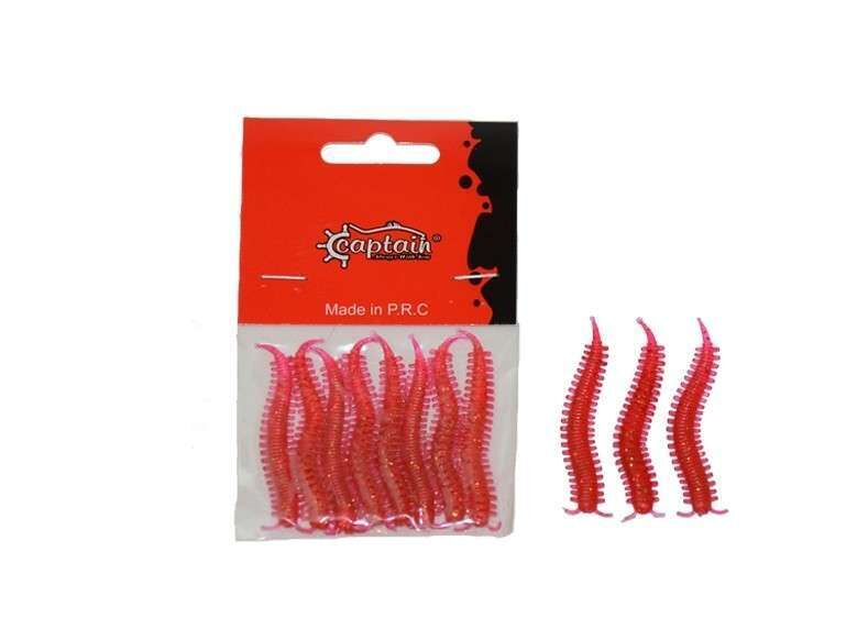 Captain 3564 Ajibishi Silk Worm 55cm LRF Silikon Yem 8li Set 2