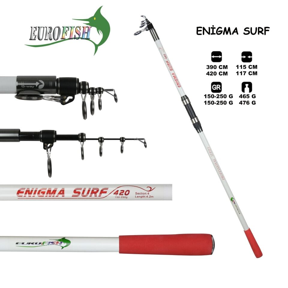 Enigma Surf 150-250 gr Surf Kamışı Red Eurofish