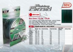 Lineaeffe Japan Braid Green 135 mt 8 Örgü ip 0.20 mm
