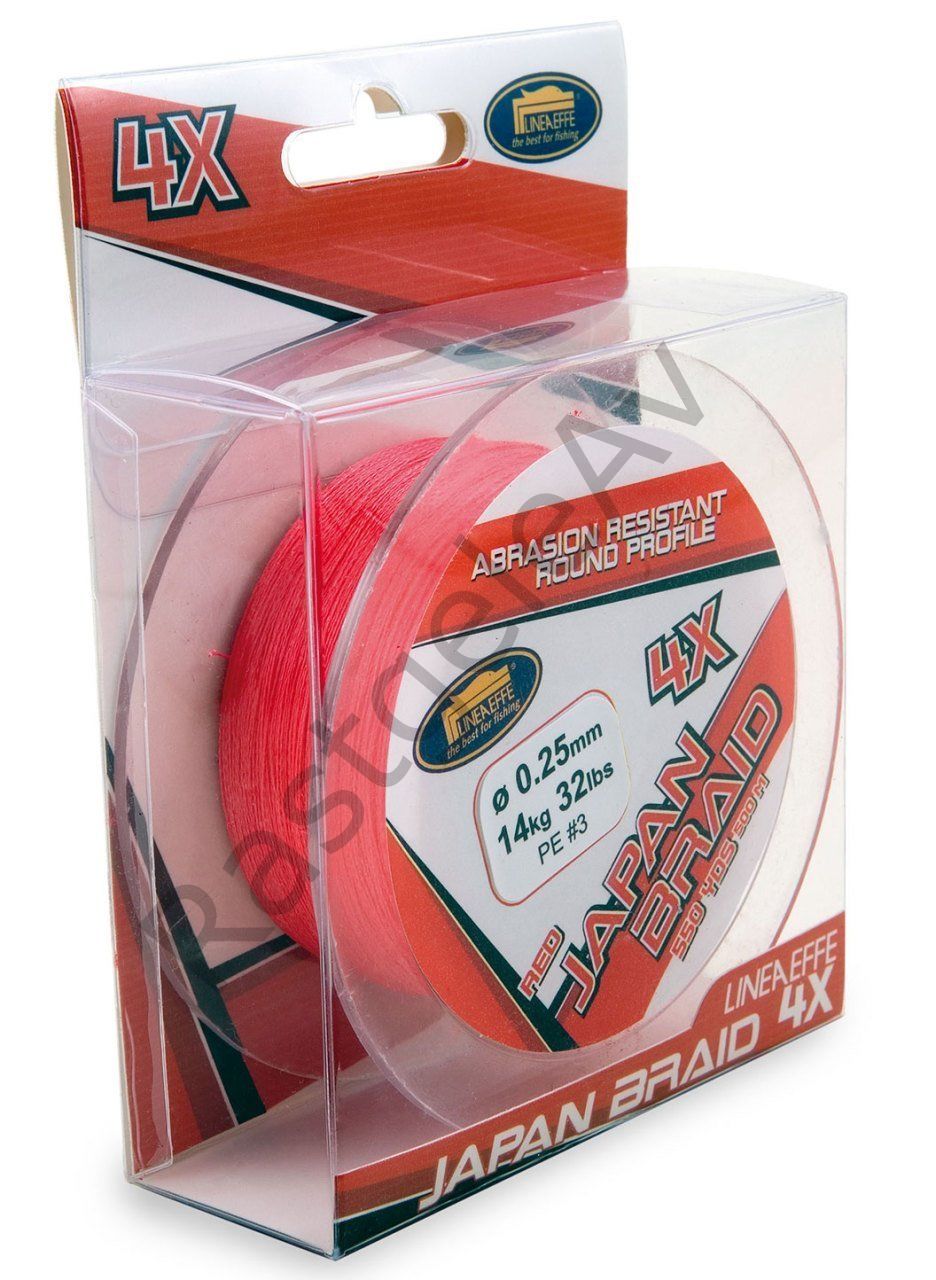 Lineaeffe Japon Braid Red 500 mt 4 Örgü İp 0.18mm